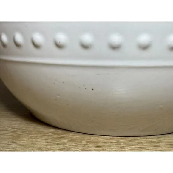 Totally Today White Embossed Nesting Bowls Minimalist French Country Cottagecore - Picture 7 of 11